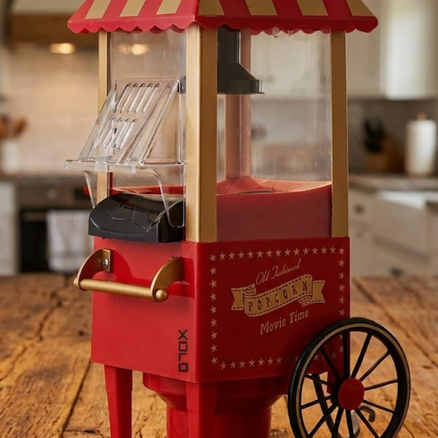 Oil-Free Popcorn Machine That Prepares Popcorn in 5 Minutes