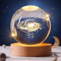 3D Laser Engraved Galaxy Sphere USB LED Room Night Light with Wooden Stand 3D Laser Engraved Galaxy Sphere USB LED Room Night Light with Wooden Stand