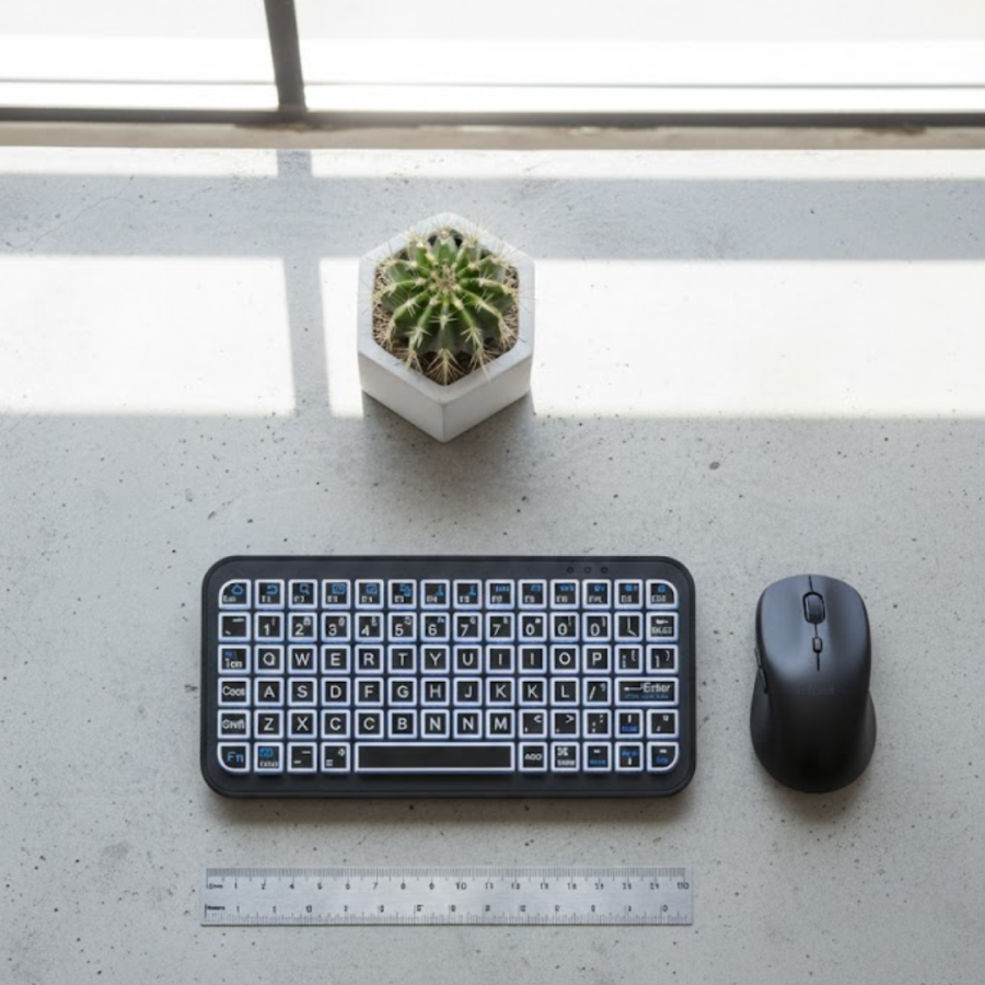 RGB Illuminated Wireless Mini Keyboard 10 mm Thin Body