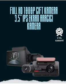 Dual Lens Dash Camera – Parking Protection, Night Vision and Date Stamp