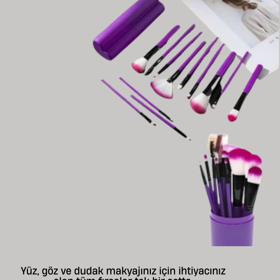 12 Piece Professional Brush Set for Perfect Makeup with Portable Box Gift
