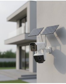 Multi-Lens 9MP Solar IP Camera with Remote Monitoring and Alarm Notification