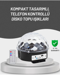 Remote Control RGB LED Disco Ball with Bluetooth Speaker
