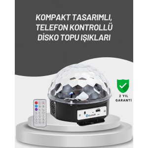 Remote Control RGB LED Disco Ball with Bluetooth Speaker