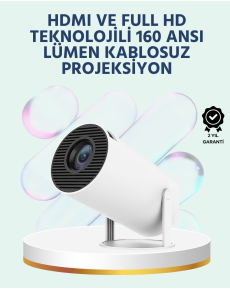Widescreen Projection with 160 ANSI Lumens Brightness