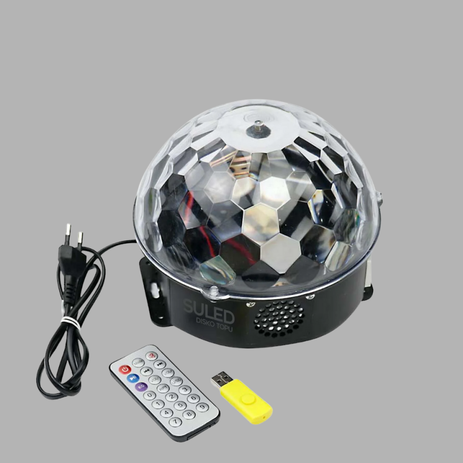 Bluetooth Controlled Desktop Disco Ball Light – Colorful LED Light Show and Remote Control