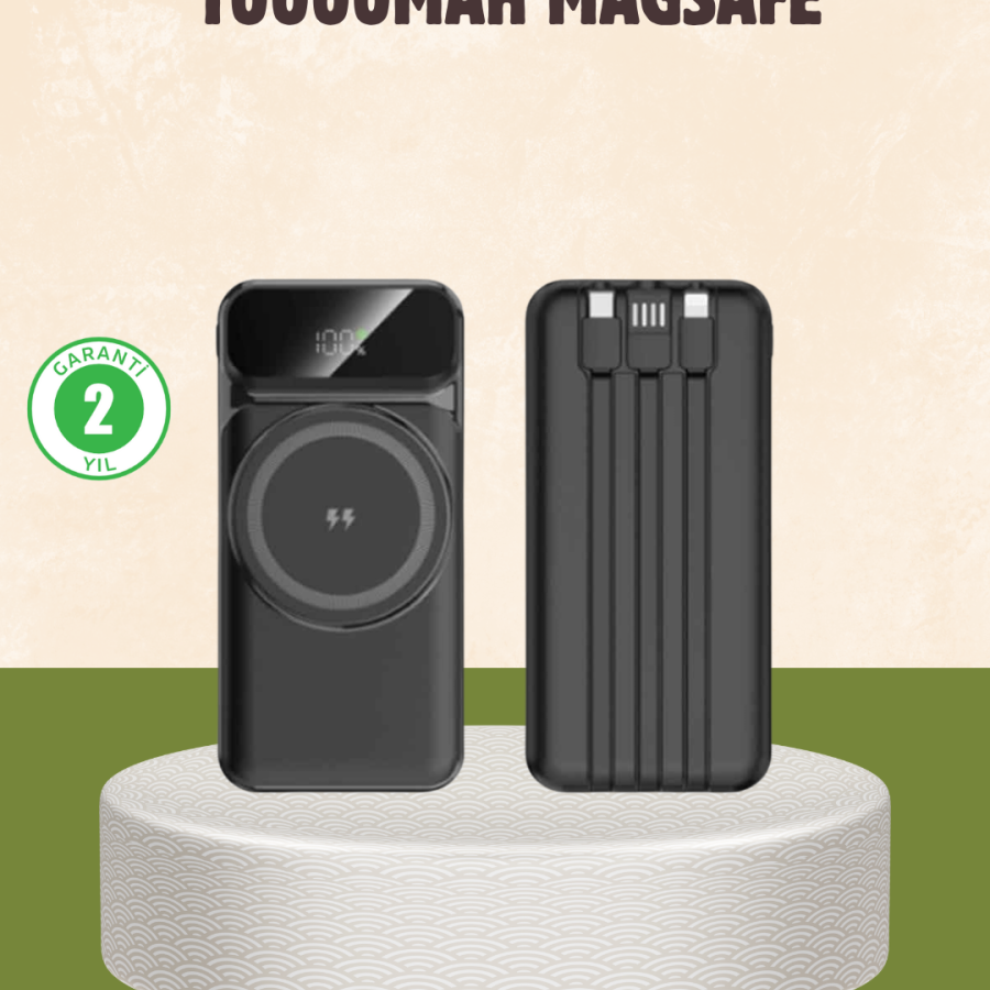 10000 mAh Wireless Powerbank – 15W Fast Charging, Type-C Multiple Output
