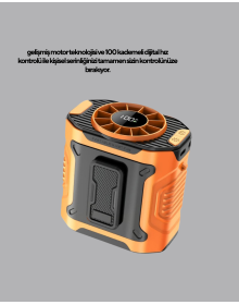 Turbo Mini Portable Fan – 100-Level Digital Speed ​​Control and Type-C Charging