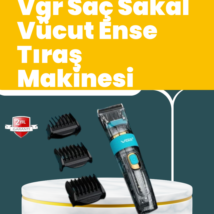 VGR V-695 Hair and Beard Clipper 5 Length Settings with LED Display VGR V-695 Hair and Beard Clipper 5 Length Settings with LED Display