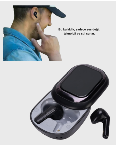 Wireless Headphones with Active Noise Canceling – Smart Display Charging Box