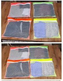 4 Pieces of 4 Colors Suitcase Organizer - Zippered Suitcase Organizer