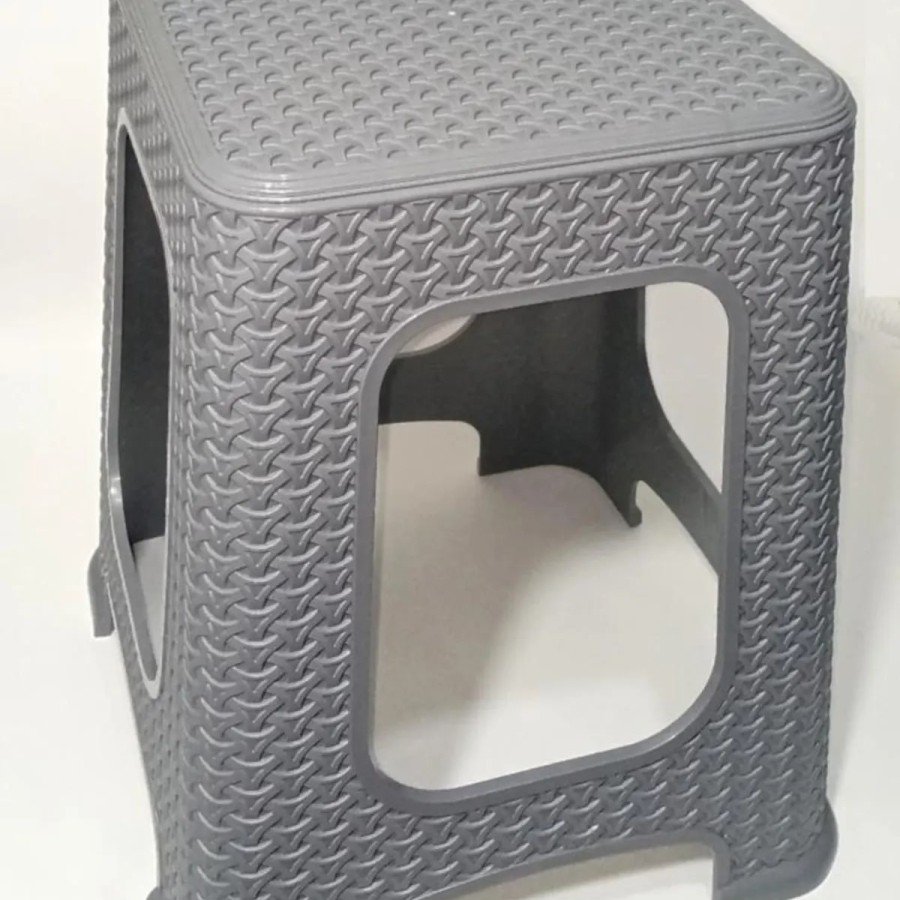 4 Pieces Large Gray Dirt-Proof 45 cm Stool Wicker Weave Dining Table Seat Sturdy Design with Bottom Belt 4 Pieces Large Gray Dirt-Proof 45 cm Stool Wicker Weave Dining Table Seat Sturdy Design with Bottom Belt