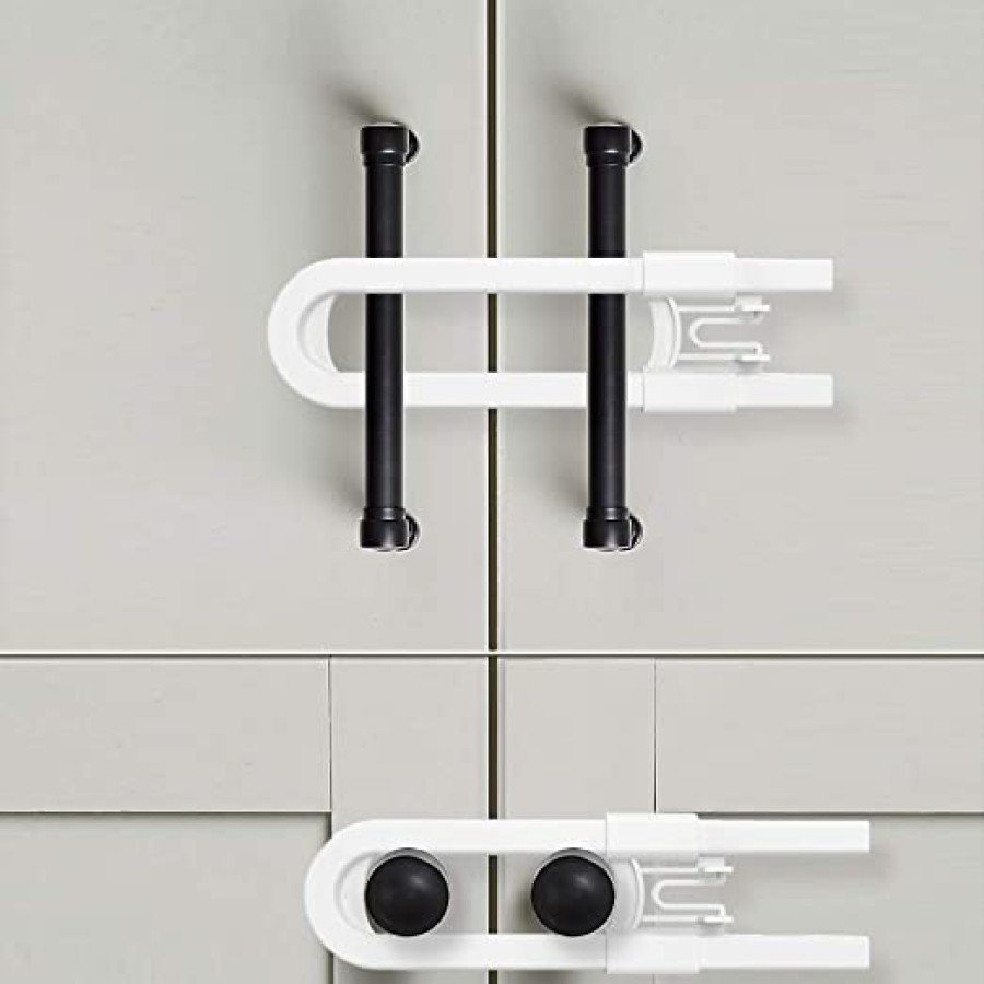 4 Pieces Child Protection Lock - Slide Cabinet Drawer Lock Sliding Lock