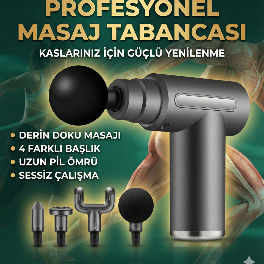 4 Başlıklı 6 Kademeli Titreşimli Şarjlı Mini Masaj Aleti