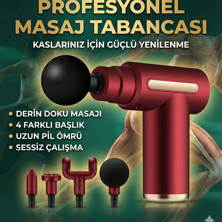 4 Başlıklı 6 Kademeli Titreşimli Şarjlı Mini Masaj Aleti