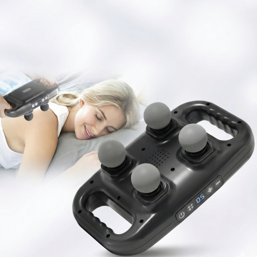 4 Başlıklı Masaj Tabancası - Ergonomik Derin Doku Sırt ve Boyun Masaj Aleti Ağrı ve Sızı Giderici 4 Başlıklı Masaj Tabancası - Ergonomik Derin Doku Sırt ve Boyun Masaj Aleti Ağrı ve Sızı Giderici