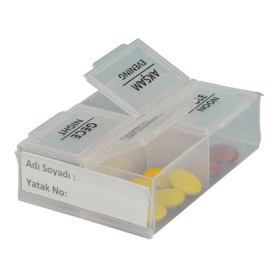 Daily Medicine Storage Box with 4 Compartments