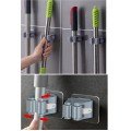 4 Piece Butterfly Adhesive Mop Brush Cleaner Mop Handle Holder Organizer Bathroom Organizer