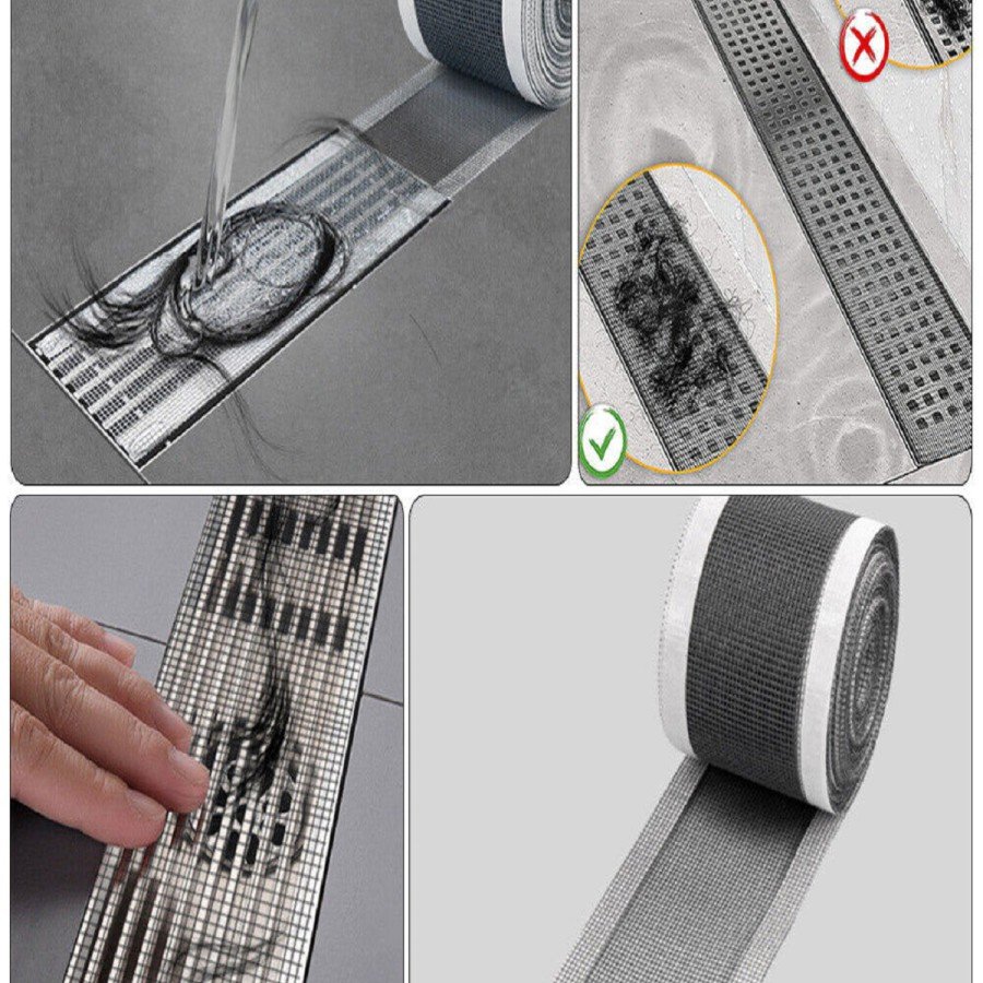 4 Meters Adhesive Bathroom Drain Protector Hair Collector – Drain Insect Protector Drain Strainer 4 Meters Adhesive Bathroom Drain Protector Hair Collector – Drain Insect Protector Drain Strainer