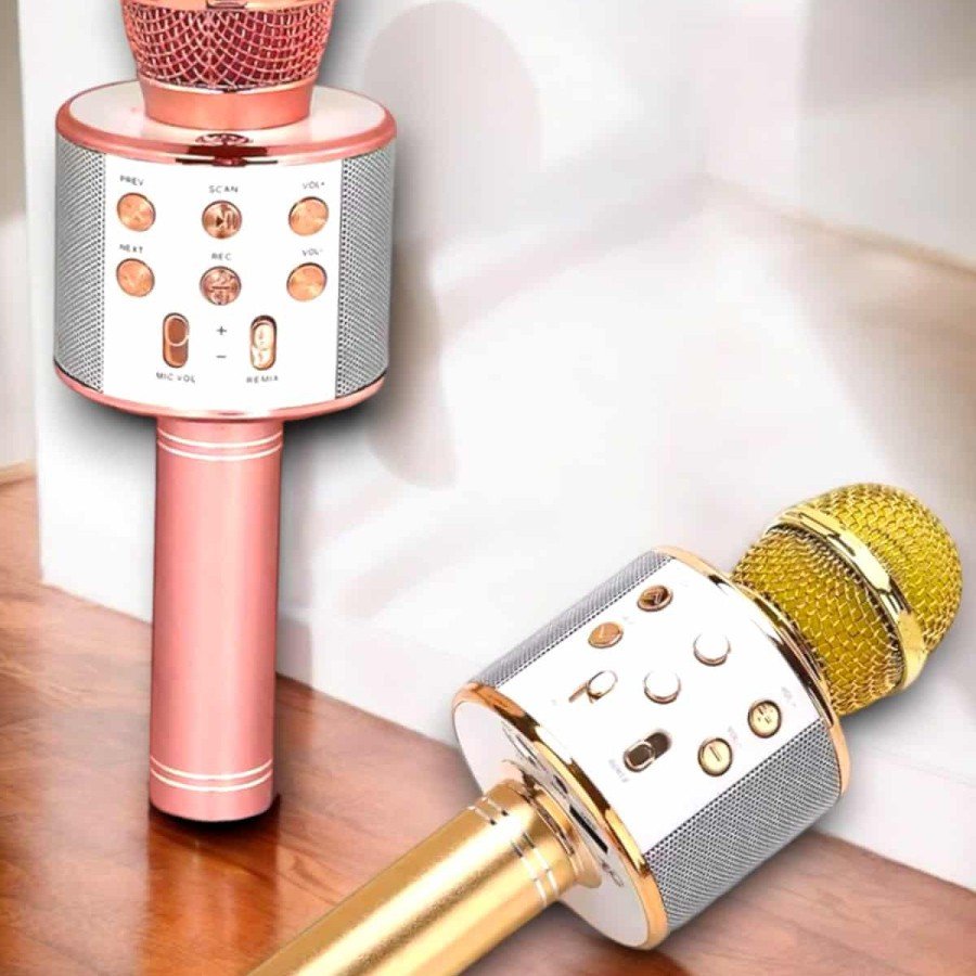 Wireless Bluetooth Karaoke Microphone with USB and AUX Input, High Sound Quality Wireless Bluetooth Karaoke Microphone with USB and AUX Input, High Sound Quality
