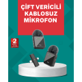 Set of 2 Wireless Lapel Microphones for Professional Voice Recordings
