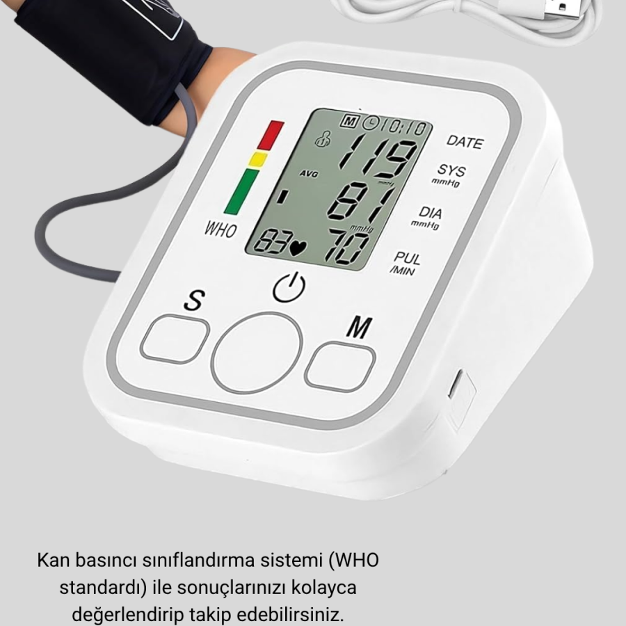 Upper Arm Measurement Digital Blood Pressure Monitor – IHB Arrhythmia Warning and Dual Memory