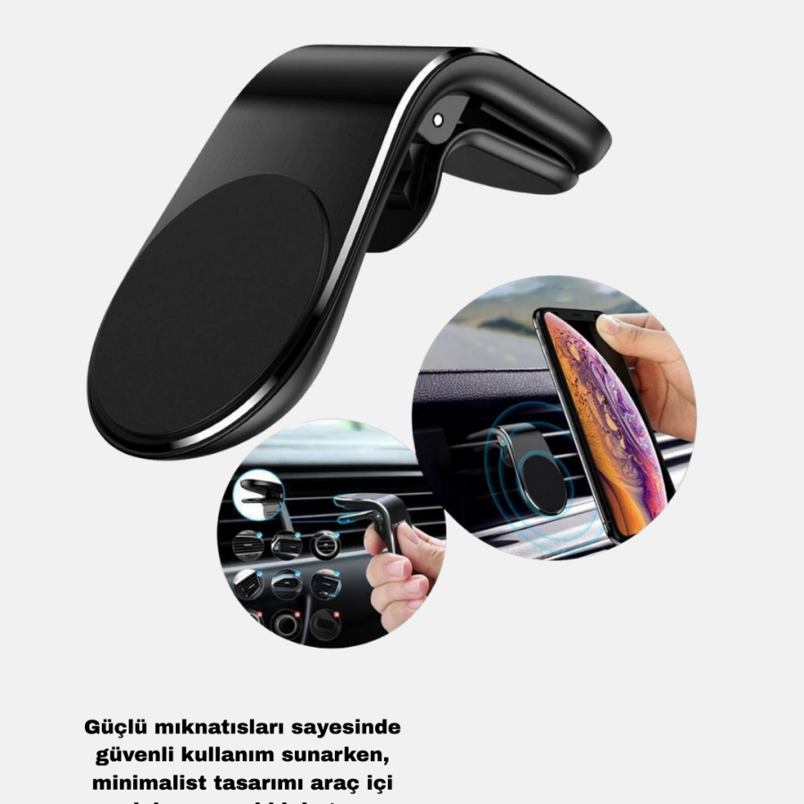 Magnetic Car Phone Holder and Fast Charging Adapter Set of 2