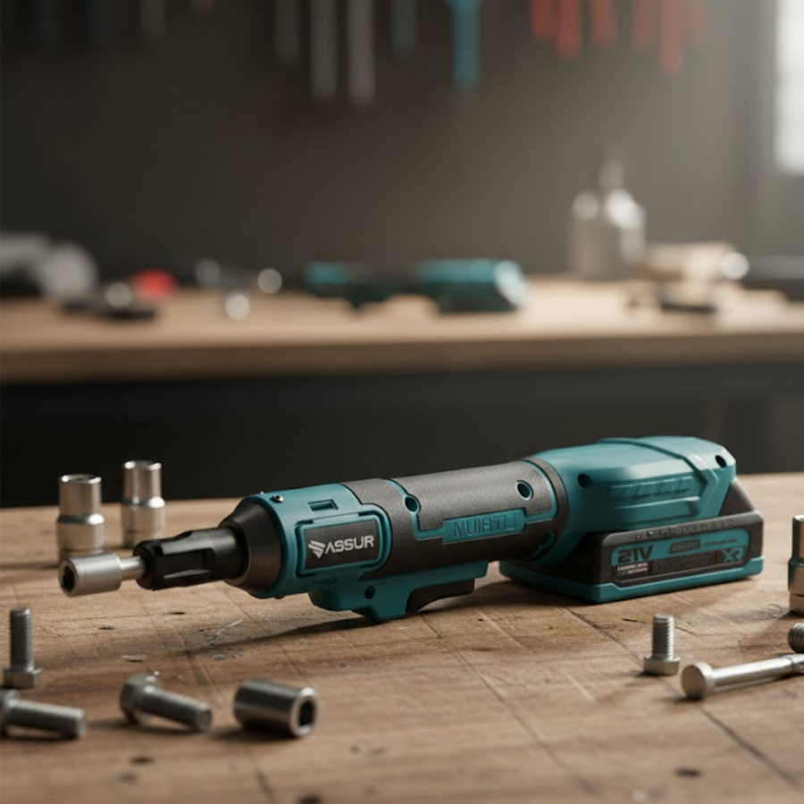 21V Cordless Ratchet Wrench For Side Tightening Nut Operations