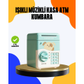Water Green ATM Safe Design Password Piggy Bank for Children