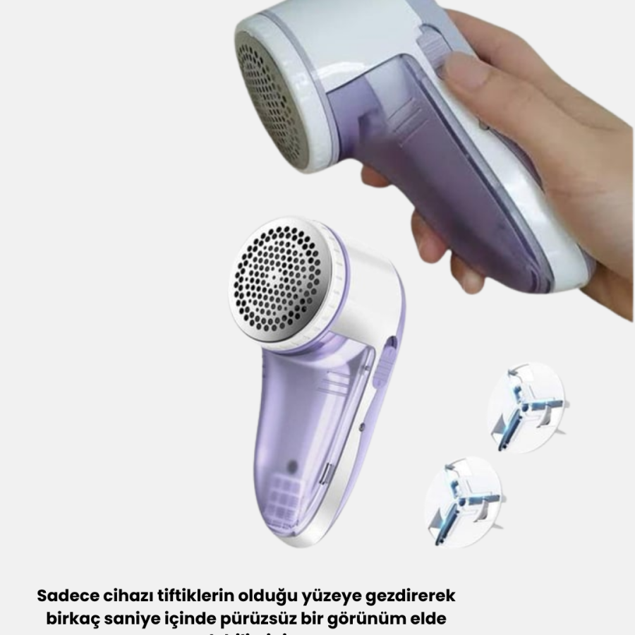 USB Rechargeable Lint Cleaner – Easy to Clean Bowl and Blade, Portable