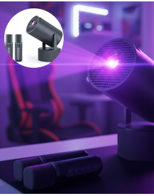 Black Android System Kareoke Projection with 180° Rotating Head