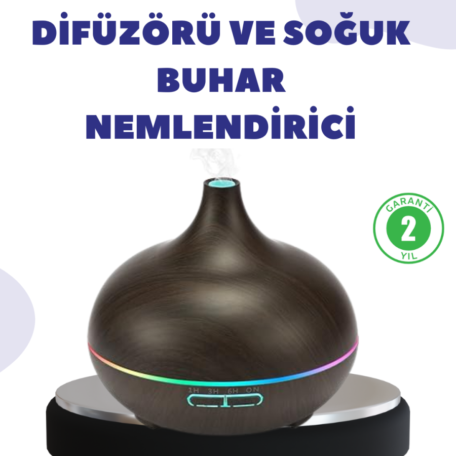 BN01 Essential Oil Compatible Colorful LED Light Humidifier