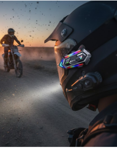 Dual Noise Reduction Motorcycle Helmet Wireless Headset