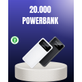 20.000mAh Powerbank PD + USB + Type-C with Smart LCD Screen