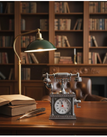 Desktop Clock and Alarm with Classic Phone Look