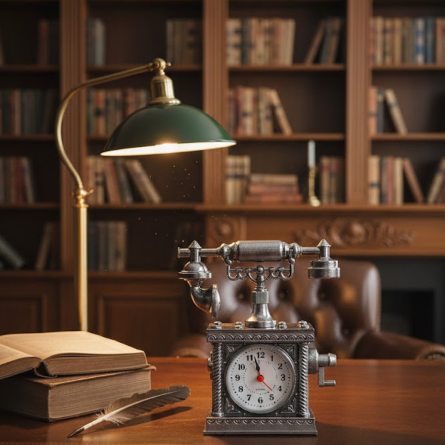 Desktop Clock and Alarm with Classic Phone Look