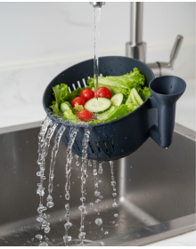 Multi-Purpose Vegetable Washer Ergonomic Design Kitchen Container with Strainer