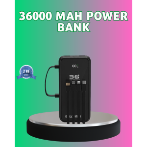 High Capacity Portable Charger with Multiple Cable Outputs