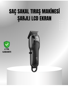 Rechargeable Shaver with 7000 RPM Powerful Motor and LCD Display