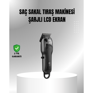 Rechargeable Shaver with 7000 RPM Powerful Motor and LCD Display