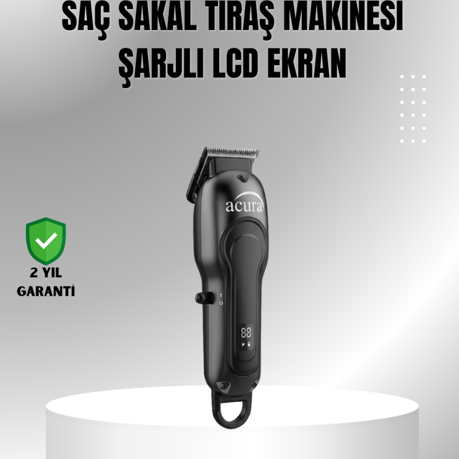 Rechargeable Shaver with 7000 RPM Powerful Motor and LCD Display