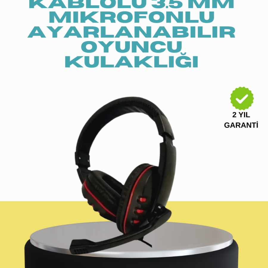 Professional Red Light Headset with Wired Microphone Professional Red Light Headset with Wired Microphone