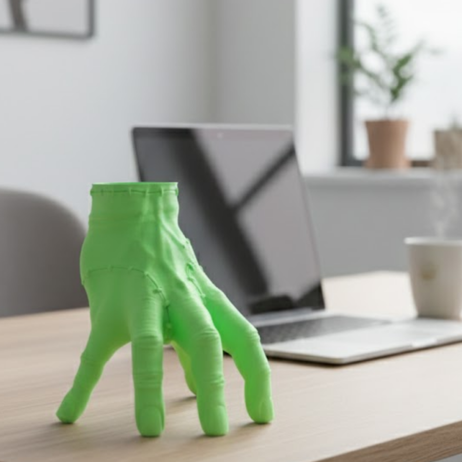 3D Green Hand Design Decoration 27x22 cm Large Size Stylish Object