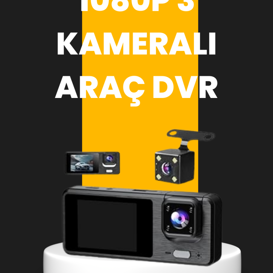 Multi-Angle Dash DVR | Front Inner Rear Camera, Loop Video Recording Multi-Angle Dash DVR | Front Inner Rear Camera, Loop Video Recording