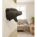 Decorative Hangable Black Bear Head 3D Wall Sculpture 25x19 cm