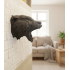 Decorative Hangable Black Bear Head 3D Wall Sculpture 25x19 cm