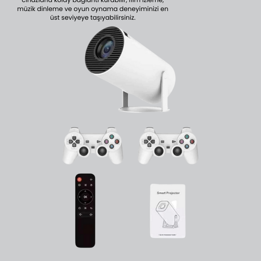 Wireless Projector 4K Supported HDMI USB Gaming Compatible Wireless Projector 4K Supported HDMI USB Gaming Compatible