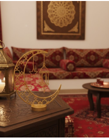 3D Ramadan Decor Custom Printing Crescent Star Table Top