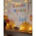 3D Mosque Table Top Decoration Gift Set with LED Candles with 2 Batteries 3D Mosque Table Top Decoration Gift Set with LED Candles with 2 Batteries