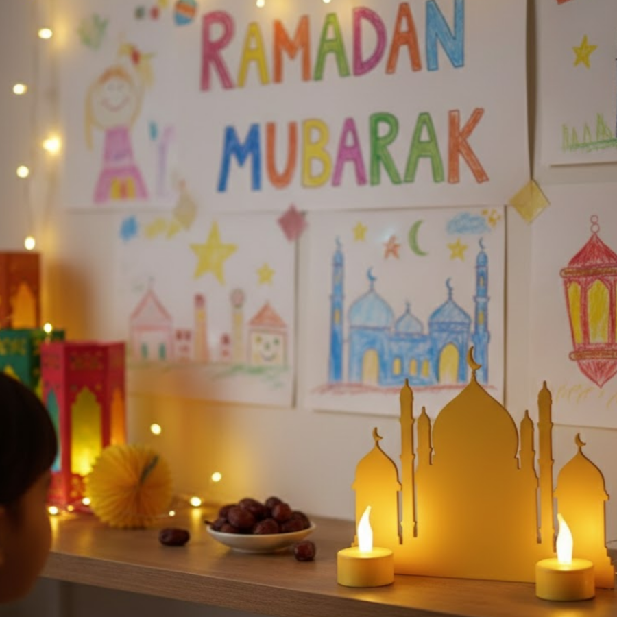 3D Mosque Table Top Decoration Gift Set with LED Candles with 2 Batteries 3D Mosque Table Top Decoration Gift Set with LED Candles with 2 Batteries